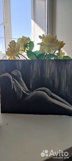 Картина маслом на картоне