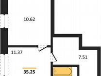 1-к. квартира, 35,2 м², 3/24 эт.