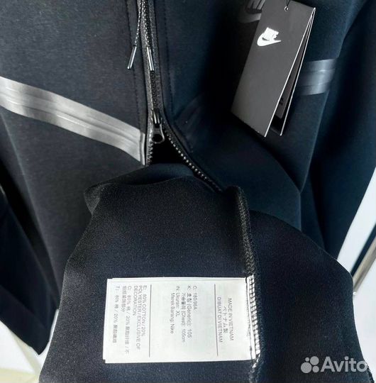 Зип худи Nike tech fleece черное