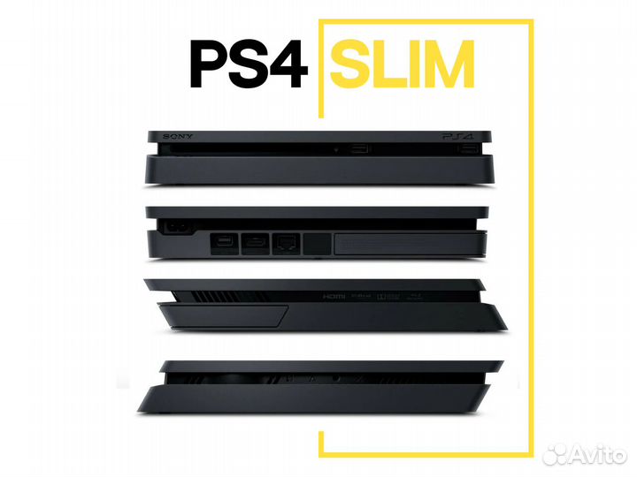 Sony PlayStation 4 slim PS4 1 Геймпад, 800 Игр в п