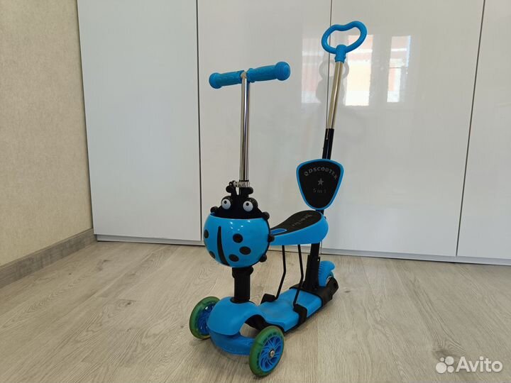 Детский самокат беговел 5 в 1