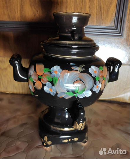 Самовар керамический, декор