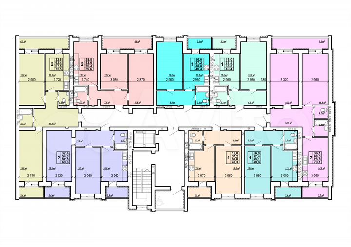 2-к. квартира, 59,6 м², 5/10 эт.