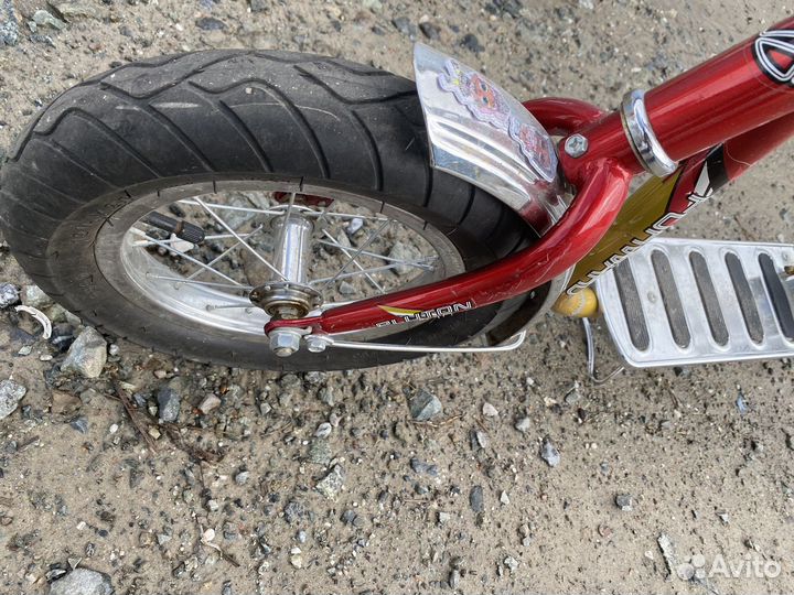 Самокат детский бу с надувнымм колесами