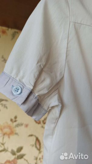 Блузка белая с коротким рукавом на рост 134-140