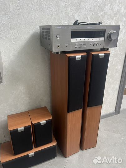 Акустическая система yamaha 5:1 + усилитель