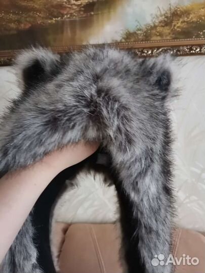 Шапка ушанка волк