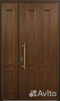 Двустворчатая металлическая входная дверь на улицу