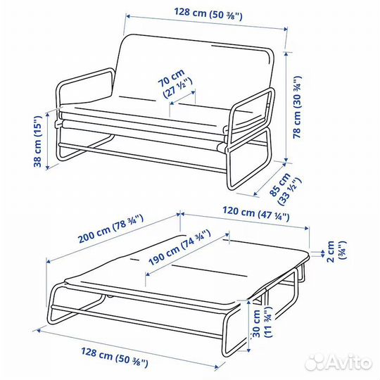 Диван-кровать икеа IKEA hammarn хаммарн Доставка