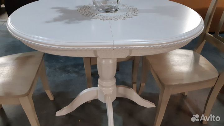 Овальный стол раздвижной 1000(1300) х80см