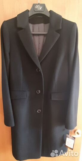 Пальто женское чёрное шерстяное