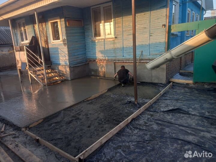 Бетонирование площадок Дорожек Заездов/Отмостка