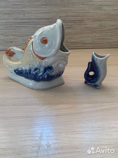 Фарфоровые статуэтки СССР « рыбки»