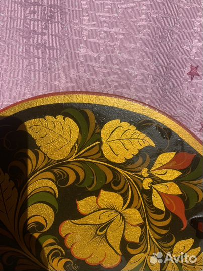 Полочка для полотенца хохлома настенная