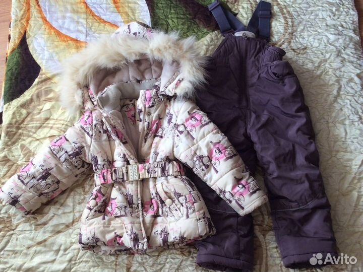 Зимний костюм на девочку, рост 92
