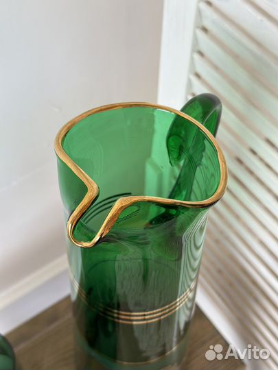 Кувшин и стаканы Богемское стекло