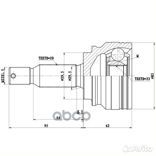 Шрус Наружный Z87207R Zikmar