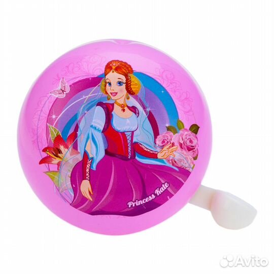 Звонок велосипедный рисунок принцесса Катя, 50мм&
