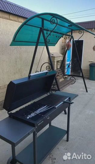 Гриль - мангал с полками и крышкой