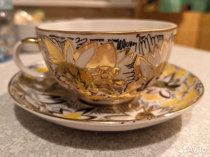 Чайная пара Золотые ромашки