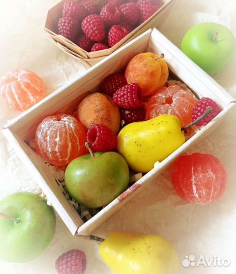 Мыло ручной работы фрукты подарок