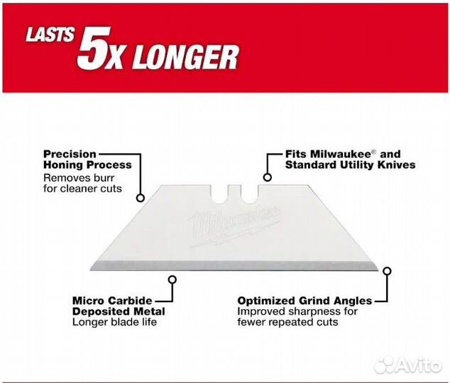 Полотна для строительных ножей 50шт Milwaukee
