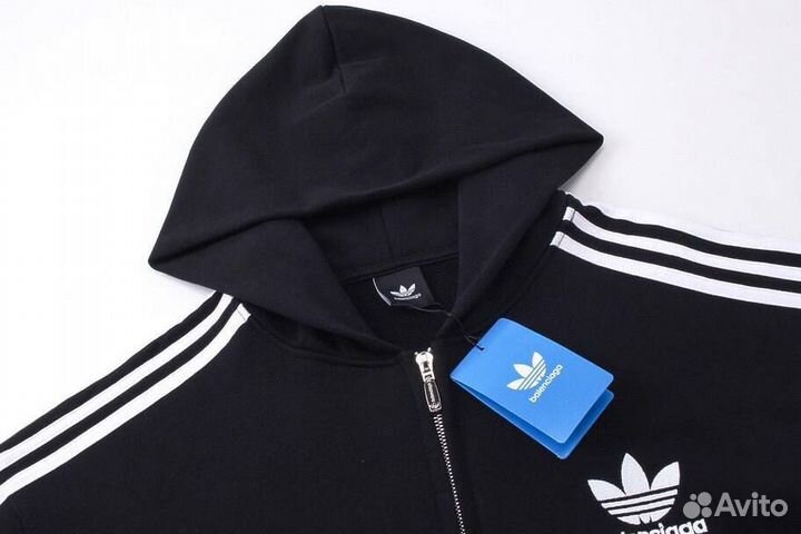 Зип Худи Balenciaga x Adidas Черная