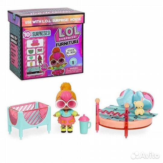 Lol Furniture Neon спальня игровой набор с куклой
