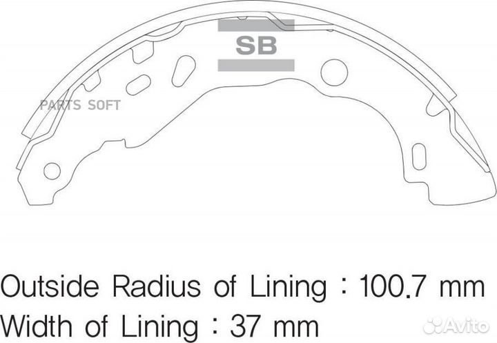 Sangsin brake SA177 Колодки тормозные барабанные renault Logan, Clio