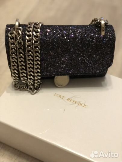 Сумка блестящяя love republic