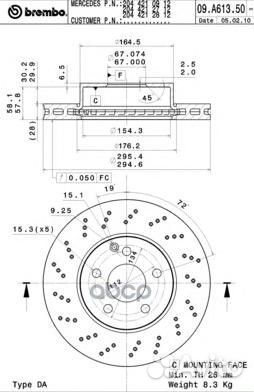 Диск тормозной UV Coated перед 09A61351 Brembo