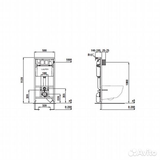 Laufen Installation System Инсталляция 8.9466.1.00