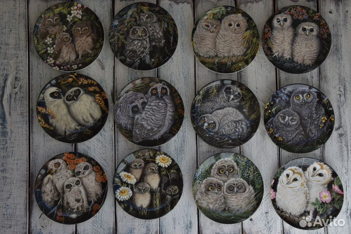 Тарелки декоративные Wedgwood. Серия совята