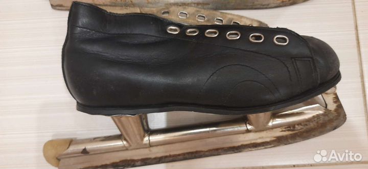 Коньки советские СССР (натуральная кожа)