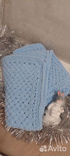 Плед детский вязаный ручная работа