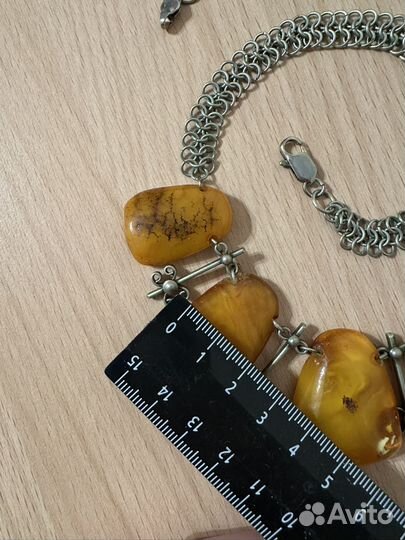 Янтарное колье винтаж СССР