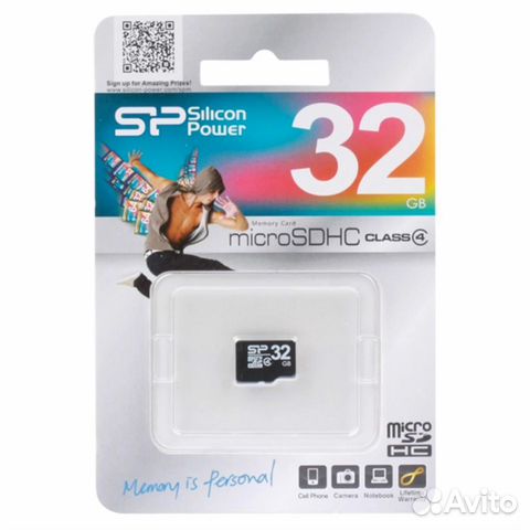 Карта памяти micro sdhc, 32 GB, silicon power, 4