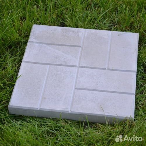 Плитка тротуарная 8 Кирпичей 400х400х50 серый цвет