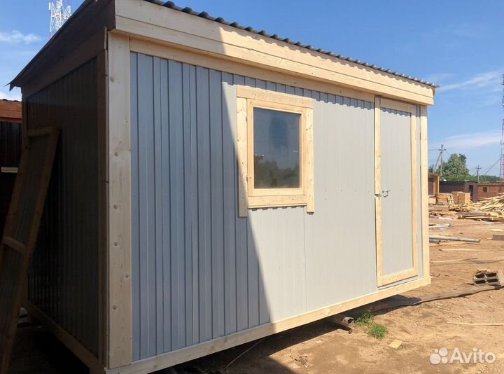 Бытовка 4х2.3м утепленная с пвх окном дачная