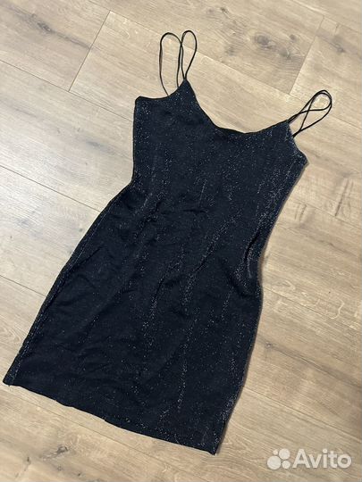 Вечернее платье 42 44 мини с люрексом