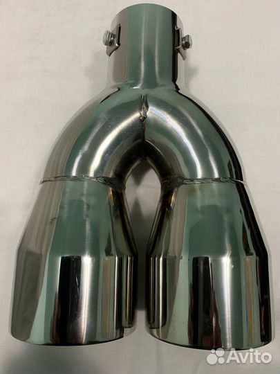 Насадка на глушитель (нержавейка) двойная