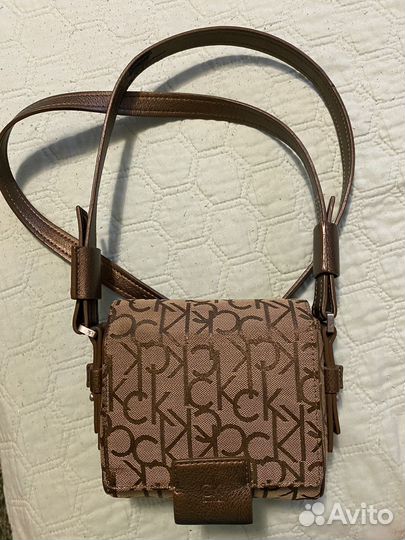 Маленькая сумка Calvin Klein винтаж тканевая