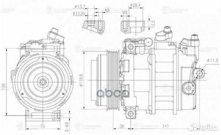 Компрессор кондиц. Mercedes-Benz C (W202) (93)