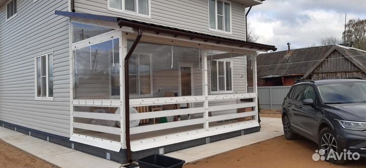 Мягкие окна из пвх установка зимой