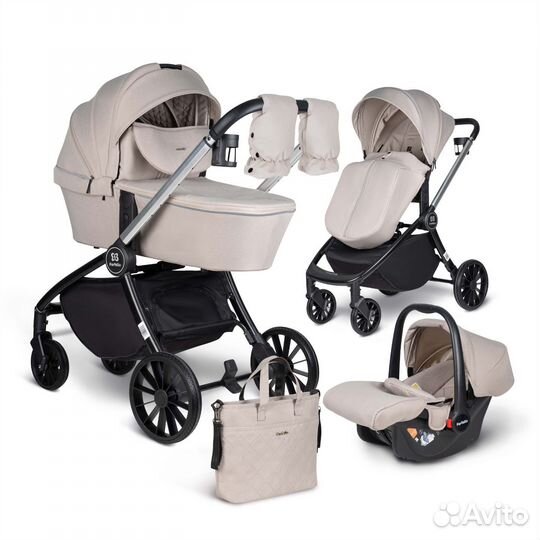 Коляска модульная 3 в 1, Farfello Baby Shell