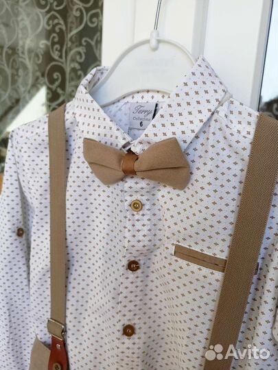 Костюм на мальчика с бабочкой и подтяжками 5-6 лет