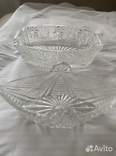 Ваза-ладья и салатница СССР