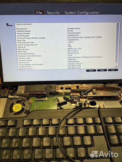 Материнская плата HP 625 325 CQ325 325