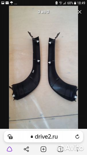 Боковые обшивки двери багажника аутлендер 3