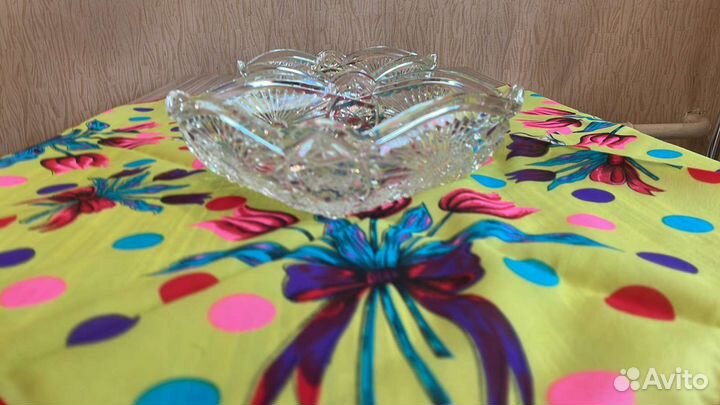 Ваза хрустальная для фруктов, салатов
